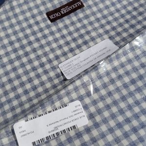 Blue Gingham Pocket Round